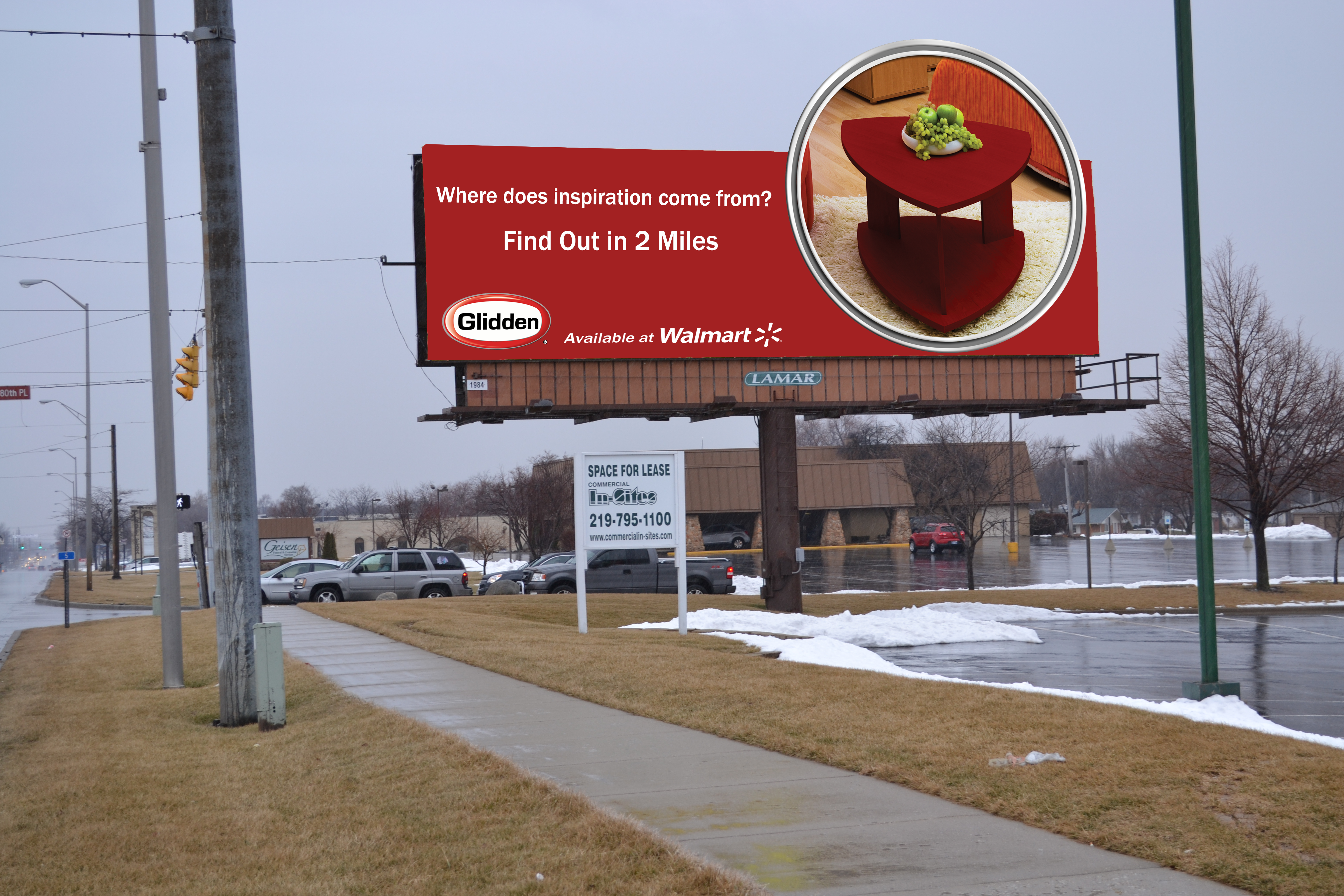 Glidden Add Campaign Billboard